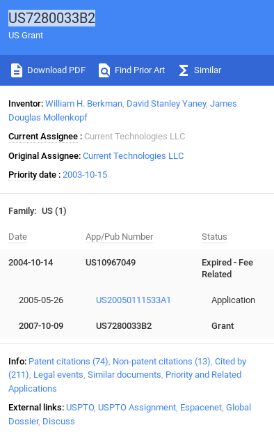 PATENTS