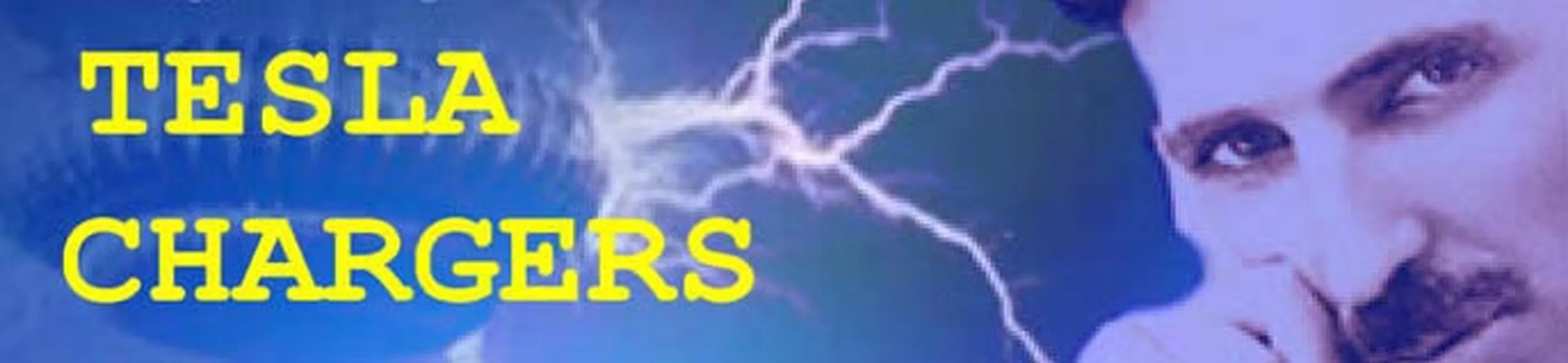 Tesla Chargers - Innovative Energy Solutions Inspired by Nikola Tesla Illustration of Tesla chargers with a lightning motif related to Nikola Tesla