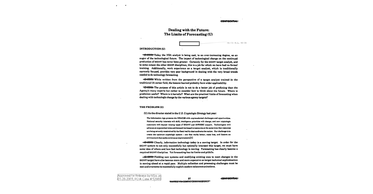 Limits Forecasting