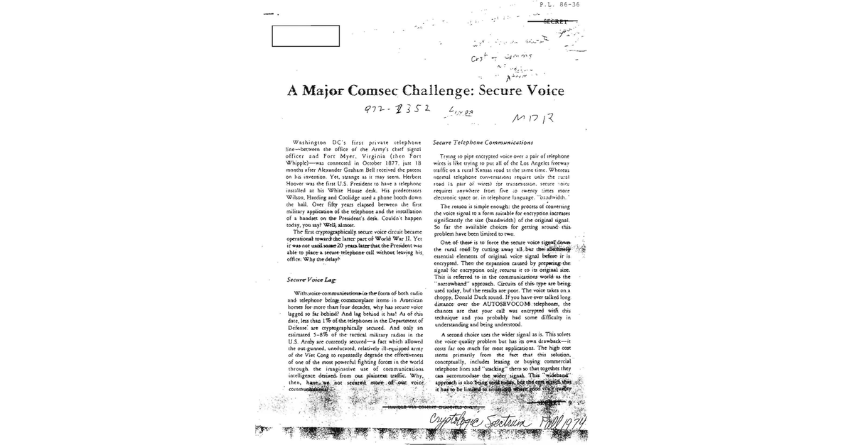 Major Comsec Challenge