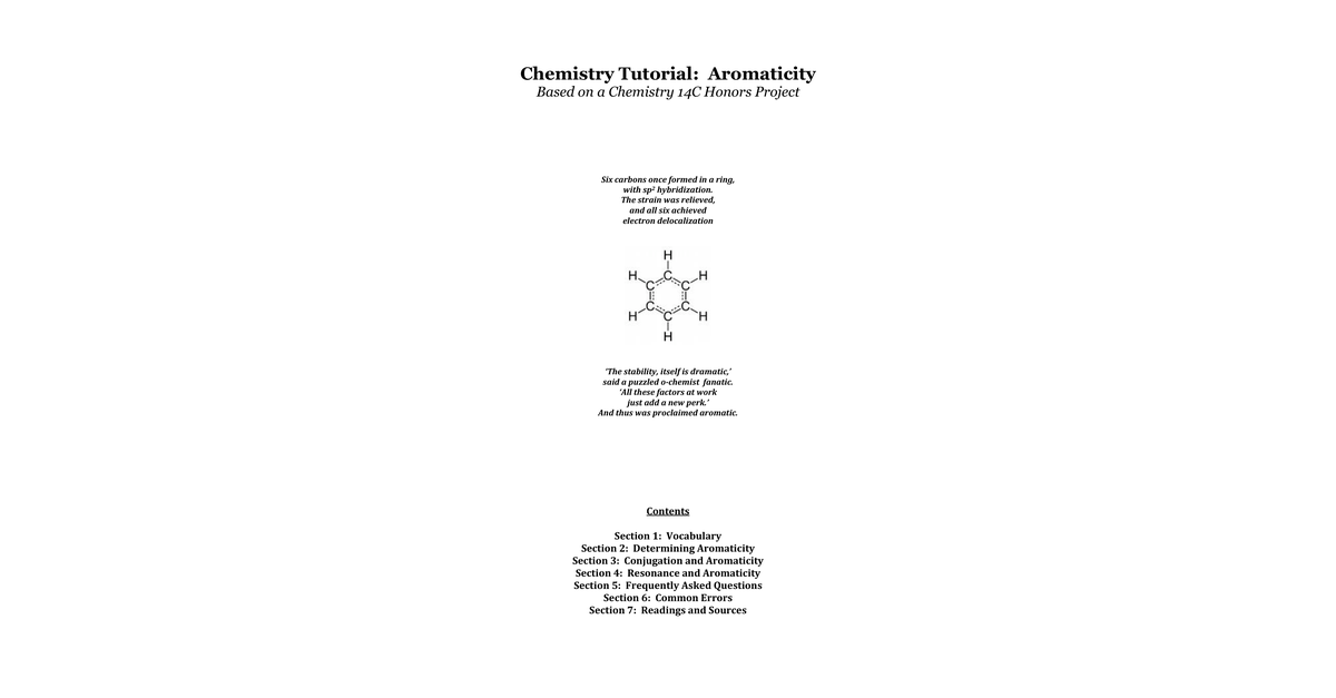 Aromaticity