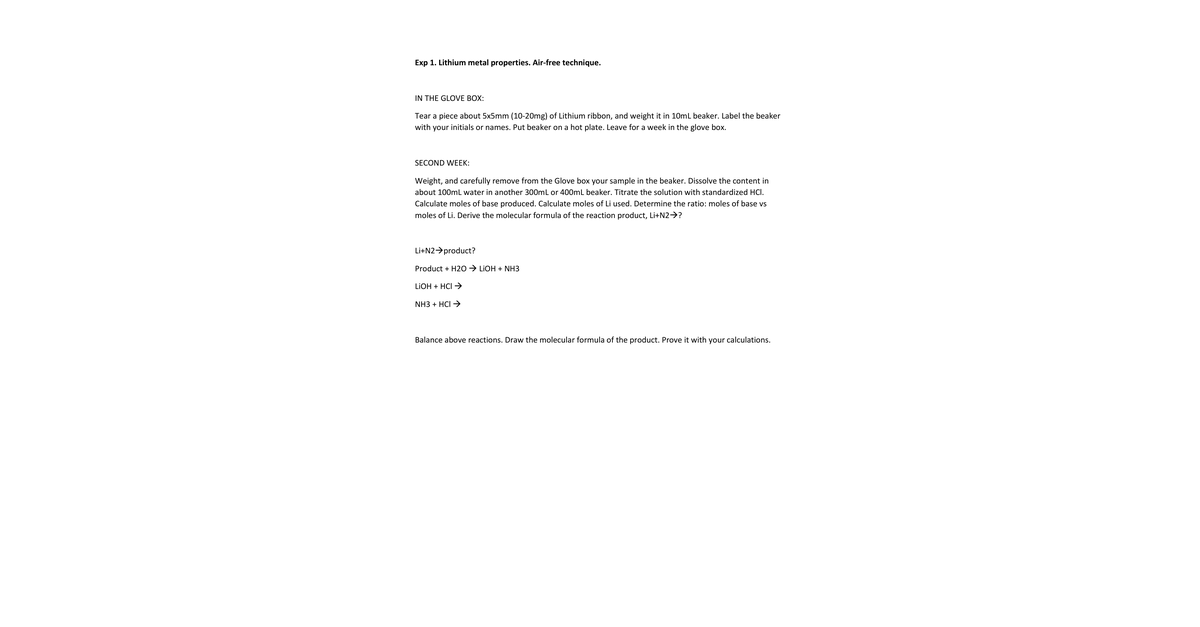 Exp 1 Handout Lithium Metal Properties(1)