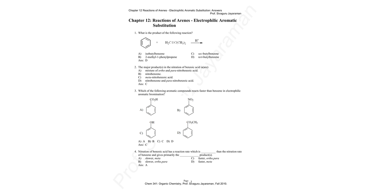 Siva Chem341 Chapter 12 Answers