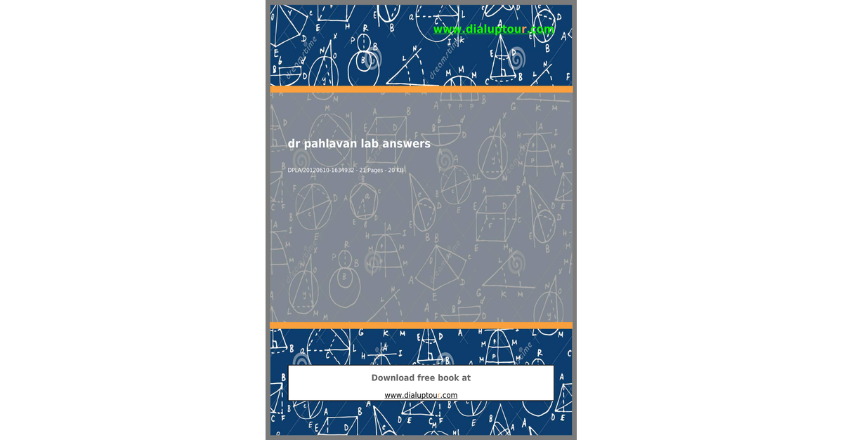 Dr Pahlavan Lab Answers
