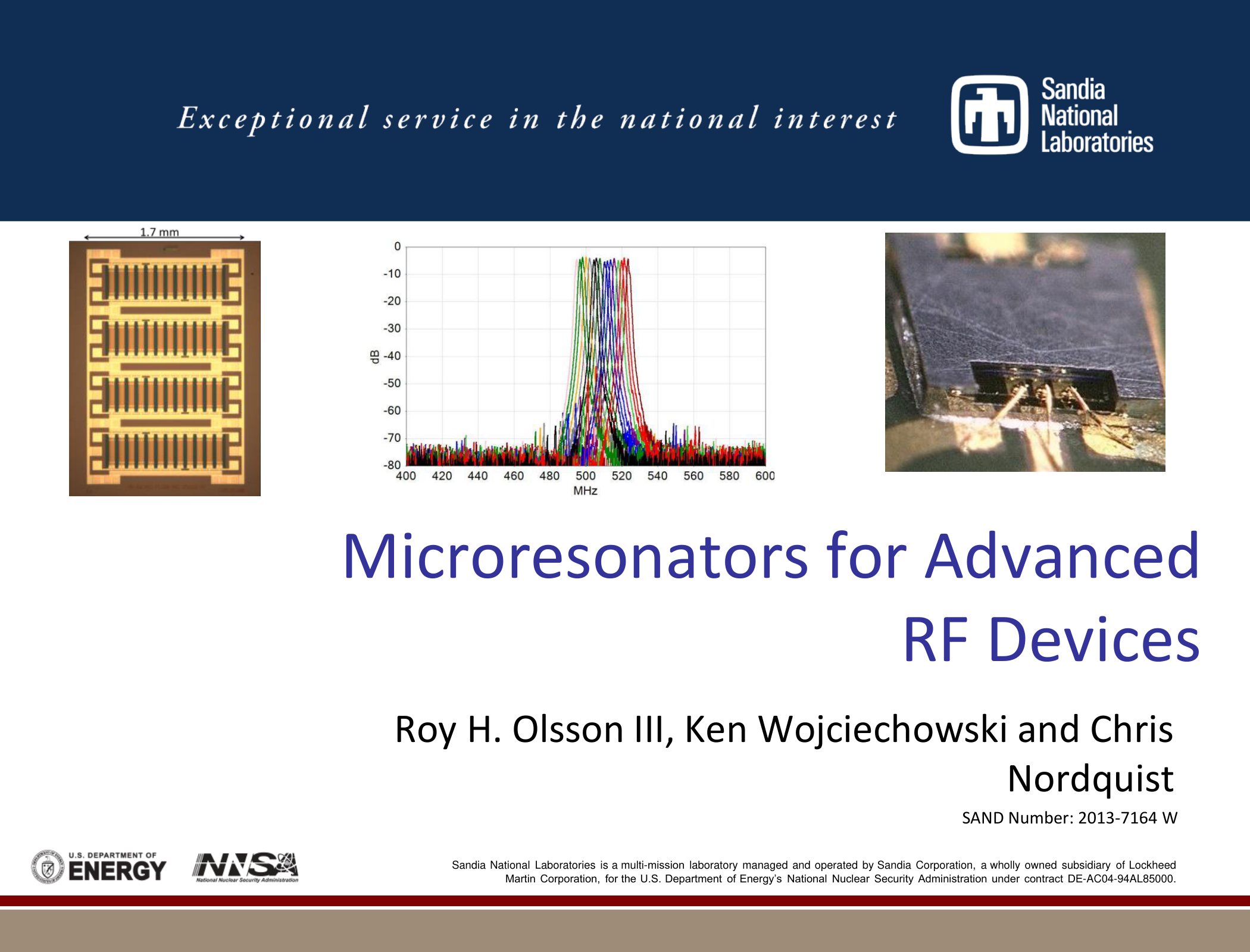 Microresonators for Advanced RF Devices