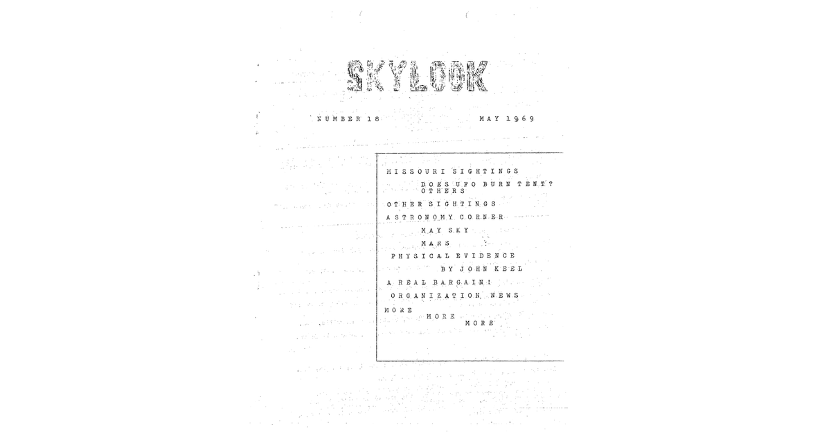 MUFON UFO Journal 1969 5. May Skylook