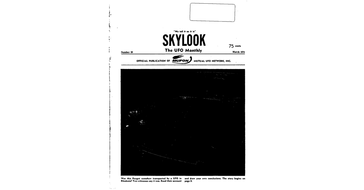 MUFON UFO Journal 1975 3. March Skylook