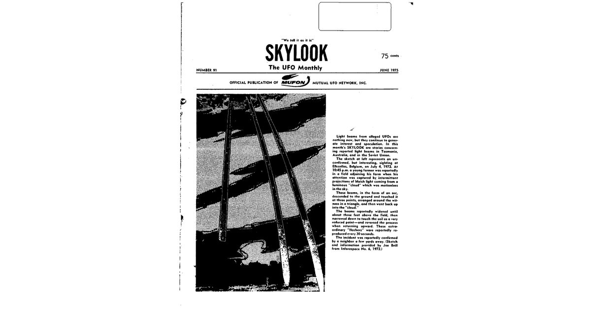 MUFON UFO Journal 1975 6. June Skylook