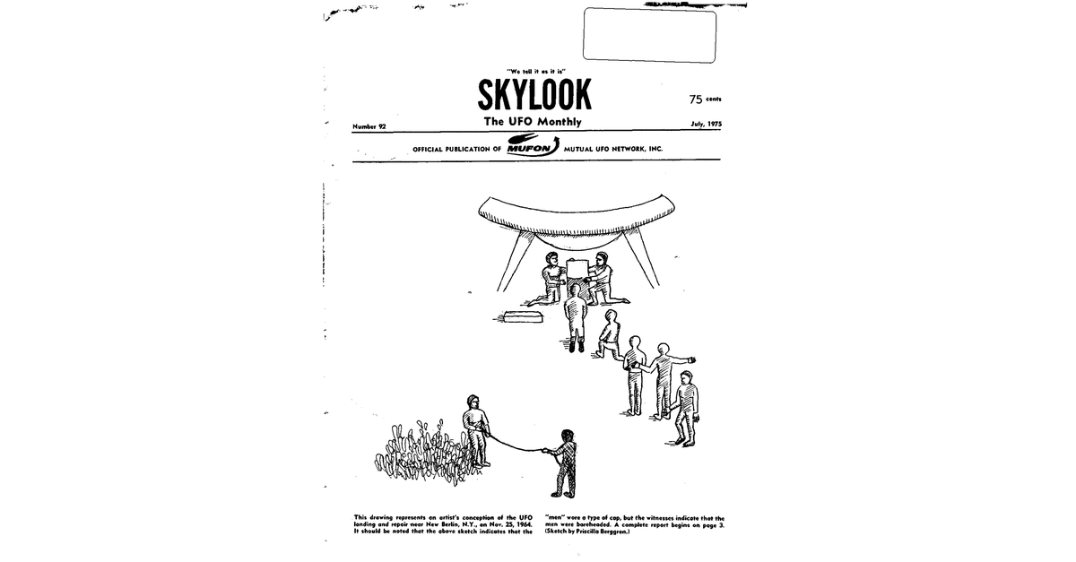 MUFON UFO Journal 1975 7. July Skylook