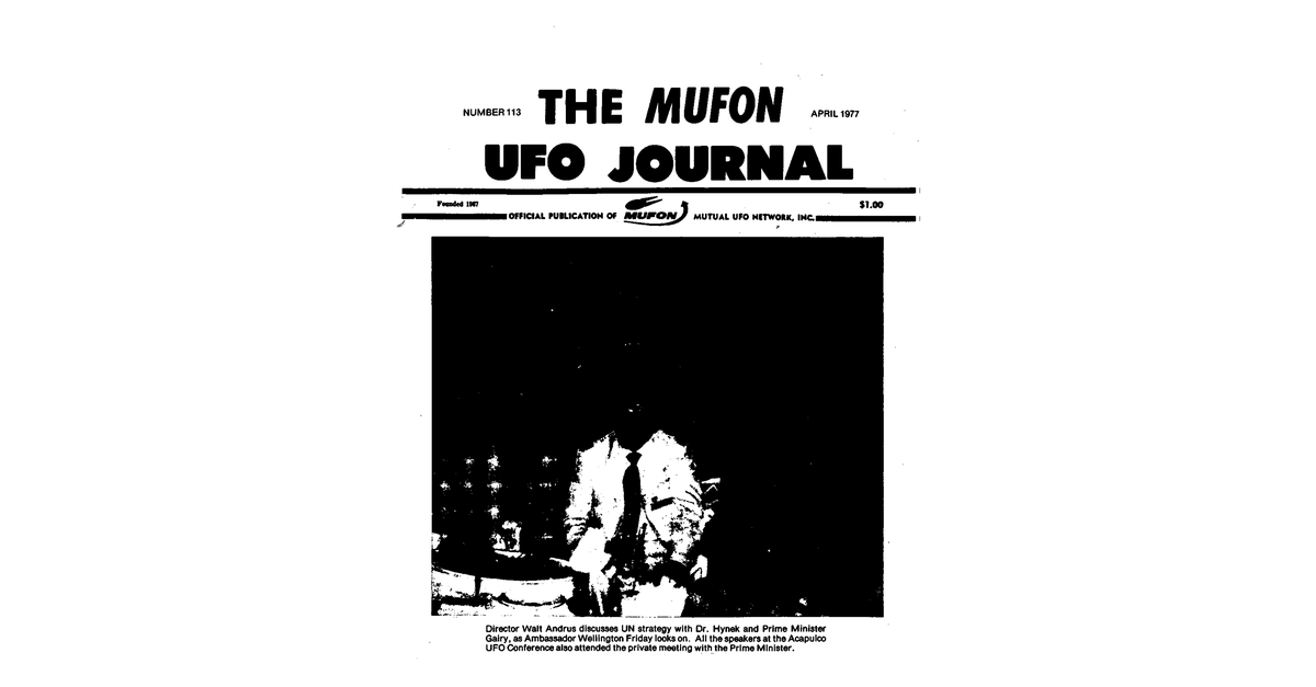 MUFON UFO Journal 1977 4. April